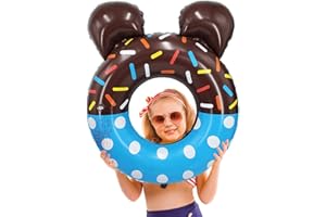 Ctxtqtdt Schwimmring Kinder 3-6 Jahre, Aufblasbar Cartoons Schwimmreifen Kinder, Schwimmring ab 1 Jahr, Schwimmbecken Spielzeug für Kinder Beach Party- Ø 60 cm
