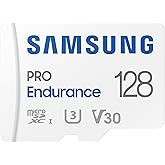 Samsung PRO Endurance microSD-Karte + SD-Adapter, 128 GB, Für Videoüberwachungssysteme, Dashcams und Bodycams,UHS-I U3, Full 