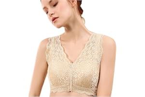 LRSSMB Sexy Spitzen Mastektomie Gepolsterter BH Mit Taschen Nach Der Operation Kabelloses Bralette BHs For Brustprothesen-Formen Schlaf-BH