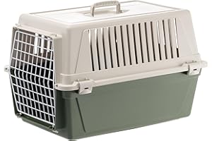 Ferplast Trasportino Rigido per Cani Piccola Taglia e Gatti Atlas 30 El, Box per Trasporto di Animali, Plastica Robusta, Porta in Acciaio Plasticato, Griglie per L'Aerazione, 40 X 60 X 38 cm Bordeaux