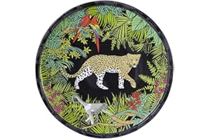 Les Jardins de la Comtesse - Plato Grande de melamina Pura - Selva - Ø 28 cm - Negro/Verde - Vajilla de la colección de vajilla cuasi irrompible MelARTmine