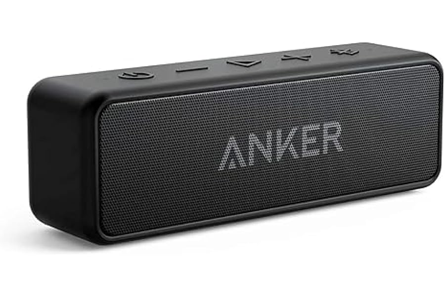 soundcore Anker 2 Portable Bluetooth Speaker with 12W Stereo Sound, BassUp, IPX7 Waterproof, 24-Hour Playtime, Speaker for Home, Outdoors, Travel