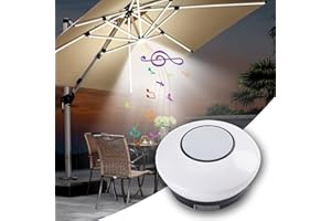 Lampes pour Parasol Rechargeable, LED Rechargeable Lumiere de Parasol, 8 Couleurs Changeantes, pour la Lumière D'atmosphère de Drapeau National de Camping de Terrasse Extérieure-LSYFCL(Color:Sound