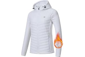MoFiz Chaqueta Senderismo Aislante Mujer Chaqueta Híbrida Cálida para Correr Chaqueta Deportiva para Exteriores