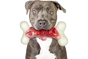2TRUL Dog Toys for Aggressive Chewers, Indestructible Dog Toys for Large Dogs, Real Bacon Flavored, Dog Bones for Medium/Large Breed Dogs, Dog Chew Toys to Keep Them Busy