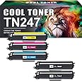Cool Toner Compatible TN-243CMYK TN247 Toner for Brother MFC L3750CDW DCP-L3550CDW Toner MFC-L3750CDW MFC-L3770CDW MFC-L3710CW MFC-L3730CDN HL-L3230CDW HL-L3210CW TN243CMY K TN-24 7 TN-243 Pack of 5
