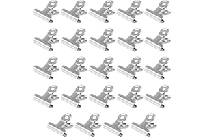 Kesote 24 szt. metalowe klipsy do zawiasów stalowe zaciski segregator buldog klipsy papierowe do zdjęć zdjęć papier dom materiały biurowe, 33 mm