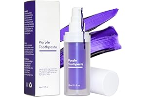 UBESTSMILE Purple Toothpaste for Teeth Whitening,Color Correcting Toothpaste for Tooth Stain Removal, Purple Teeth Whitening Toothpaste for Adults, Instant Whitening Toothpaste