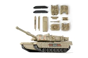 SEBUNAS 1/72e échelle M1A2 Char Militaire à Construction Rapide Kits véhicule blindé américain M1A2 Char de Combat Principal modèle de Construction Cadeau pour Enfants (9 pièces)