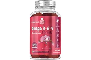 MAXMEDIX Oméga 3 Enfants - Huile de Perilla 400mg/Portion - 120 Gummies Vegan (2 Mois) Pour La Croissance Des Enfants 3-12 Ans - Gummies Goût Fraise, Framboise - Alternative à l'Huile de Poisson