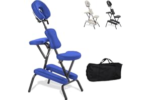 BELTOM® Banco Silla Masaje Tatuajes Portátil Estética Plegable Ergonomica Fisioterapia - Azul