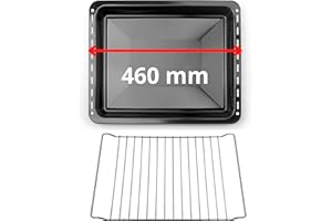 UD UNIQ DEALZ UNIQ DEALZ 460 x 370 x 25 mm Set Plaque de cuisson émaillée adapté à Bosch/Siemens/Constructa/Neff n° 675876 et 662999 / Balay/Profilo/Samsung/Gorenje/Teka/Beko