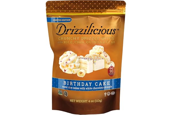 Drizzilicious Crunchy Bites (födelsedagstårta, 3-pack)