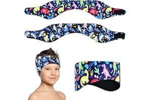 MAIROX Fascia Nuoto Bambini, 2 PCS Fascia da Nuoto Adulto, Fascia Impermeabile da Nuoto, Fascia di Protezione per Orecchi da Nuoto, Fascia da Nuoto per Bambino Orecchie per Sport Acquatici (Blu scuro, M)