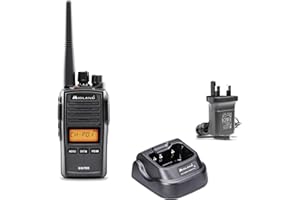 Midland - Walkie Talkie G18 PRO, UKCA Certified Walkie Talkies, 99 PMR446 Channels, UK Plug, Military Standard MIL-STD-810G, IP67 Waterproof - 12Km Range, 22H Battery, Scrambler & Compander Function