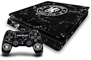 Head Case Designs Officially Licensed Chelsea Football Club Black Marble Mixed Logo Vinyl Sticker Gaming Skin Decal Cover Compatible With Sony PlayStation 4 PS4 Slim Console and DualShock 4 Controller