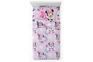 Novia - Completo Letto Singolo - Minnie - 100% Cotone, Disney, stampa colorata, facile da lavare, confortevole e piacevole sulla pelle