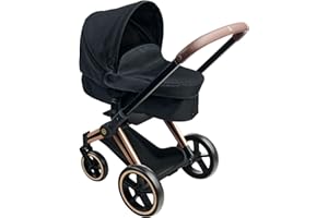 Corolle - 9000141870 - Landau 3 en 1 Cybex, Noir, Accessoire, pour Poupons 36 et 42cm, dès 3 Ans