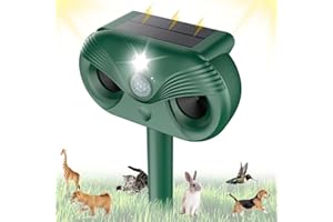 TRAVEL PACKAGING CUBE Solar Cat Repellent for Gardens UK, Ultrasonic Animal Repeller, Waterproof Cat Deterrent with PIR Motion Sensor,4 Modes, Effective for Squirrel, Dog, Cat, Fox, Bird