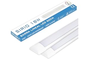 CLAR - Neon LED 60 CM, Reglette LED 60 CM, 18W Blanc Neutre 4000K (Pack 2)