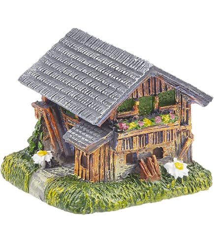 4er Set Miniatur-Landschafts-Deko – Berge, Wasser, Holzstapel & Rasen Aus Kunstharz, Für DIY & Puppenhäuser