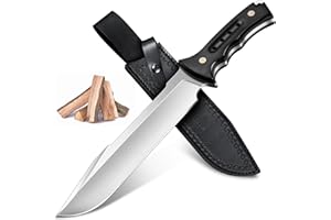 Purple Dragon Grand couteau extérieur, survie Full Tang acier carbone, fourreau inclus, cadeau hommes Noir