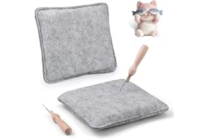 Namner Needle Felting Pad, 2 Pcs Felting Mat with 2 Felting Needles, Needle Felt Tool Kit 7 x 5.9 Inches for Wool Craft