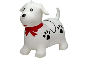 Pink Papaya - Peluche a forma di cagnolino “Lucky”, a partire da 3 anni, capacità fino a 50 kg, giocattolo gonfiabile per bambini, senza BPA, inclusa una pompa per il gonfiaggio