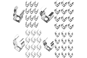 OHLING 48pcs Assorted Spring Terry Clips, Metal Wall Clips Storage Grip Wall Mounted Storage Hangers Tool Holder Tidy, Tool Organizer for Garages Sheds Yards Cupboards Garden, 22/23/32/35mm