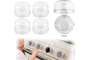 BOXOB 5pcs Stove Knob Safety Covers, 3in Child Proof Oven Knob Safeguards Child Safety Heat Resistant Protective Cover Childproof Stove Lock Baby Proofing for Gas & Electric Burner