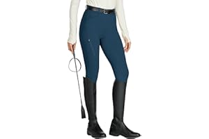 Willit Women's Horse Riding Pants Full Seat Silicone Equestrian Breeches Horseback Schooling Tights Zipper Pockets