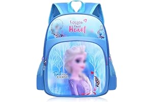 Newtic Reine De Neige Sac a Dos Reine Des Neiges Sac Reine Des Neiges Fille Sac à Dos Enfant Fr-o-ze-n Cartable Fille Maternelle Primaire Pour École Voyage 3 Seach Term Fr-oz-en Sac à Dos - (A)