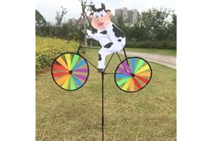LOTTOY Girandola a vento con animali in 3D, fai da te, per giardino, giardino Cow
