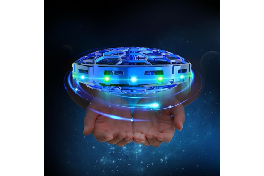 Flying Drone for Kids, 360° Hands Free Motion Sensors Mini UFO Helicopter with LED Light - Cool Toy Gift for 6+ Boys & Girls