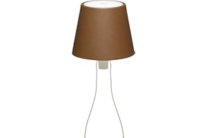 LA VILLE LUMIÈRE MarieB Lampada LED Wireless, Ricaricabile e Dimmerabile, Abat-Jour per Interno/Esterno, 48h Autonomia, 3 Temperature di Luce, Alluminio, Single, LVL (Mineral Corten)