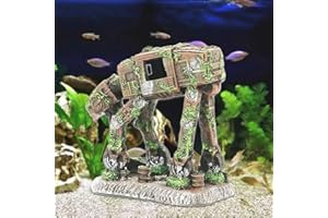 XUBX Aquarium Ornamente, Aquarium Rock Cave Dekoration, Roboter Berghöhle Zubehör Aqua Deko Für Kleine Garnele Fisch Schildkröte, das dekorative Polyresin Landschaft Für Fish Tank (15X 14 X8.5cm)…