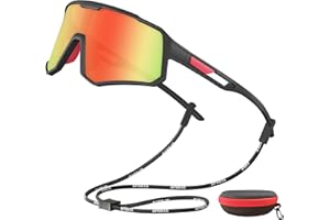 DUKZURA Cycling Glasses for Men Women Youth Polarized Sports Sunglasses UV400 Protection TR90 Superlight Frame Glasses for Cycling Running Fishing Baseball Hiking Sunglasses