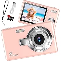 Digitale Camera, FHD 1080P IPS Digitale Point and shoot camera met Digitale 16x Zoom, 44 MP Autofocus Vlogcamera voor Tieners, Studenten, Meisjes, Jongens (BLACK