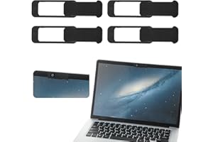 Ymapinc 4Pcs Laptop Camera Cover, Webcam Cover Slide for Privacy Safe Suitable for Computer Mobile Phones Laptops Tablets - Black