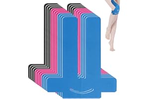 Tryslyn Lot de 12 Tape Bande Kinesiologie pour Genou, Strap Sport, Bandes de Kinésiologie Pré-Découpées, Imperméables et Élastiques, Pour Le Fitness, Le Cyclisme (noir x bleu x rose)