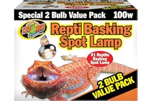 Zoo Med Repti Basking Spot Éclairage Valuepack pour Reptile/Amphibien 2 x 100 W