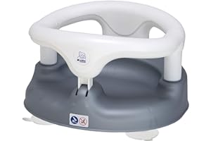 Rotho Babydesign 20429 0240 01 Krzesełko do Kąpieli z Podnoszoną Obręczą, Srebrny, 35 x 31,3 x 22 cm
