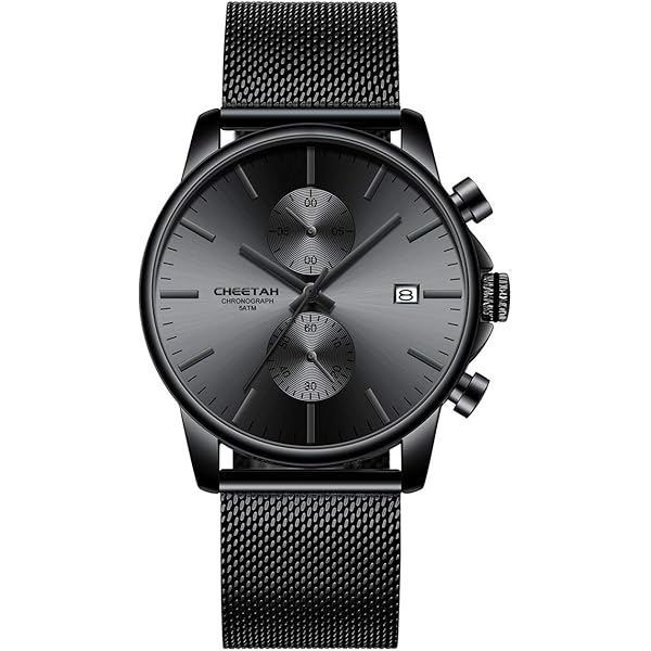 Unendlich U Heren zwart horloge ultradunne minimalistische mode luxe horloges met digitale kalender, zakelijke waterdichte casual gouden wijzer quartz horloge met roestvrij stalen mesh band