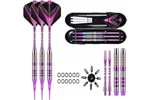 XkuiHF Freccette soft, set di freccette morbide sette colori aghi per freccette elettroniche con protezione sicura e duratura per l'intrattenimento a casa e la competizione