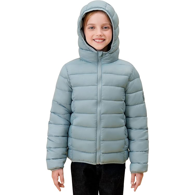 Lot de 6 : Doudoune longue zippée à capuche double couleurs
