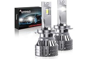 LTPAG Bombilla H7 LED Coche, 16000LM 2pcs 100W Lampara H7 LED 12V/36V Luces LED Coche H7, Faros Reemplazo de Halógena y Kit Xenón, Blanco 6000K, Garantía de 2 años