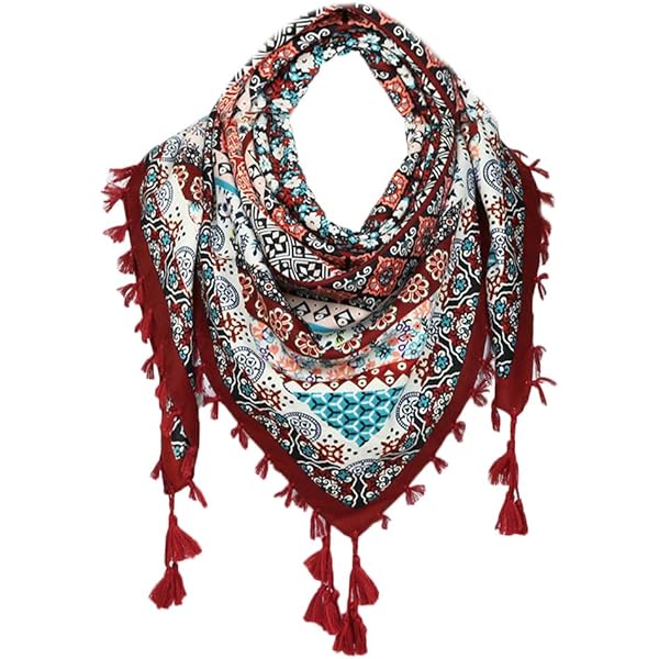 Foulard De Coton Fine Et Tissée Dense Blanc à Franges Toile