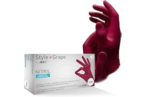 Gants de nitrile de raisin de style AMPRI-sans poudre par Med-Corfort, Bordeaux