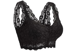 GHAKKE Mastektomie-BH Für Damen, Reißverschluss Vorne, Gepolsterter Post-OP-BH, Sexy Spitze, Bügelloser Alltags-Bra Für Silikonbrüste