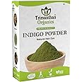 Trimanthan Organics Indigo Powder - Organic For Hair Coloring (200g) | 100% Pure, Triple-Sifted Indigofera, Vegan & Cruelty-Free, Natural Grey Coverage